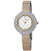 Burgi Swarovski Crystal Diamond Accented Watch - Sparkling Swarovski Crystals on Stainless Steel Slim Mesh Bracelet - Mothers Day Gift - BUR236