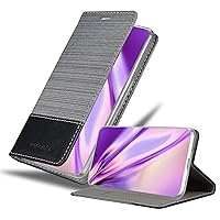Book Case Compatible with Samsung Galaxy S21 Ultra in Grey Black - with Magnetic Closure, Stand Function and Card Slot - Wallet Etui Cover Pouch PU Leather Flip