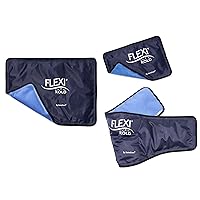 FlexiKold Standard, Half Size and Neck with Straps Gel Ice Cold Packs with Straps - Sizes: Large, Small, and Neck