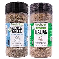 Organic Greek & Italian Seasonings FreshJax Large Bundle Gluten-Free Kosher Spices