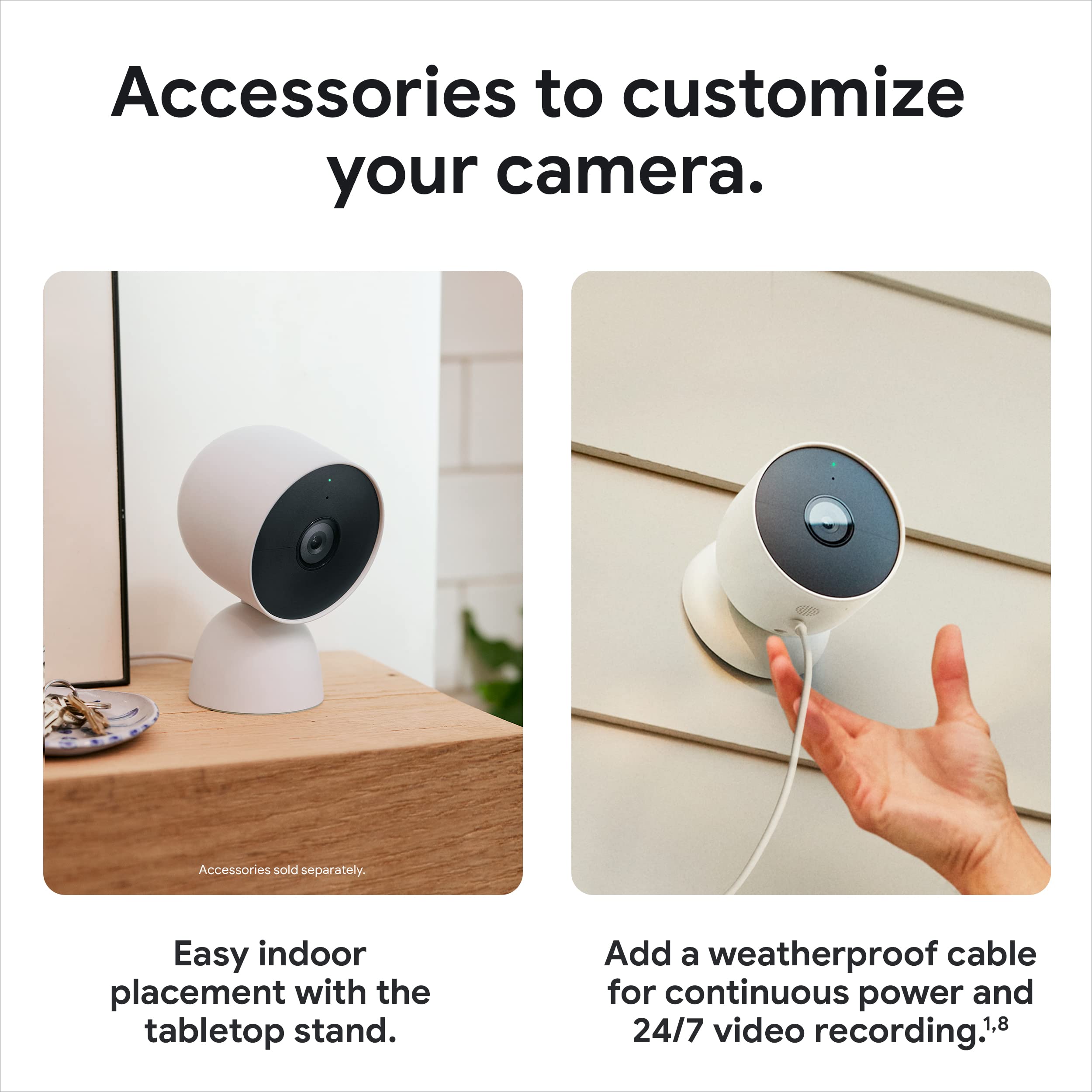 Google Nest Cam Outdoor or Indoor, Battery - 2nd Generation - 1 Pack