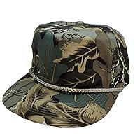 Camouflage Retro Rope Snapback Hat Camo Hunting 90's