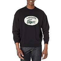 Lacoste Mens Loose Fit Branded Monogram Print Sweatshirt