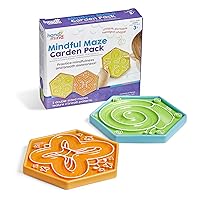 hand2mind Mindful Maze Garden Pack, Finger Labyrinth, Mindfulness for Kids, Sensory Play Therapy Toys, Calm Down Corner, Social Emotional Learning Activities, Kids Easter Basket Stuffers (Set of 2)