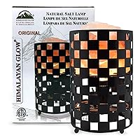 Projective Style Metal Basket Night Light with Pink Chunks, Bulb,(ETL Certified) Dimmer Switch,Calming & Relaxing Salt Lamp, Pink Salt Chunks