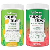 Bellway Super Fiber Powder + Fruit, Lemon Lime Super Fiber Powder + Collagen, Watermelon