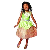 Disney Princess Tiana Dress Costume for Girls, Perfect for Party, Halloween Or Pretend Play Dress Up, 4-6X