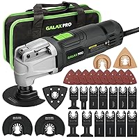 GALAX PRO 2.4Amp 6 Variable Speed Oscillating Multi-Tool Kit with Quick-Lock accessory change, Oscillating Angle:3°, 28pcs Accessories and Carry Bag