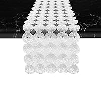 Elegant Comfort Embroidery Misho Runner-Dresser Scarf for Home Room Crochet Tabletop, Kitchen Dining Table Decoration for Indoor and Outdoor, 16 X 20 Inch, White