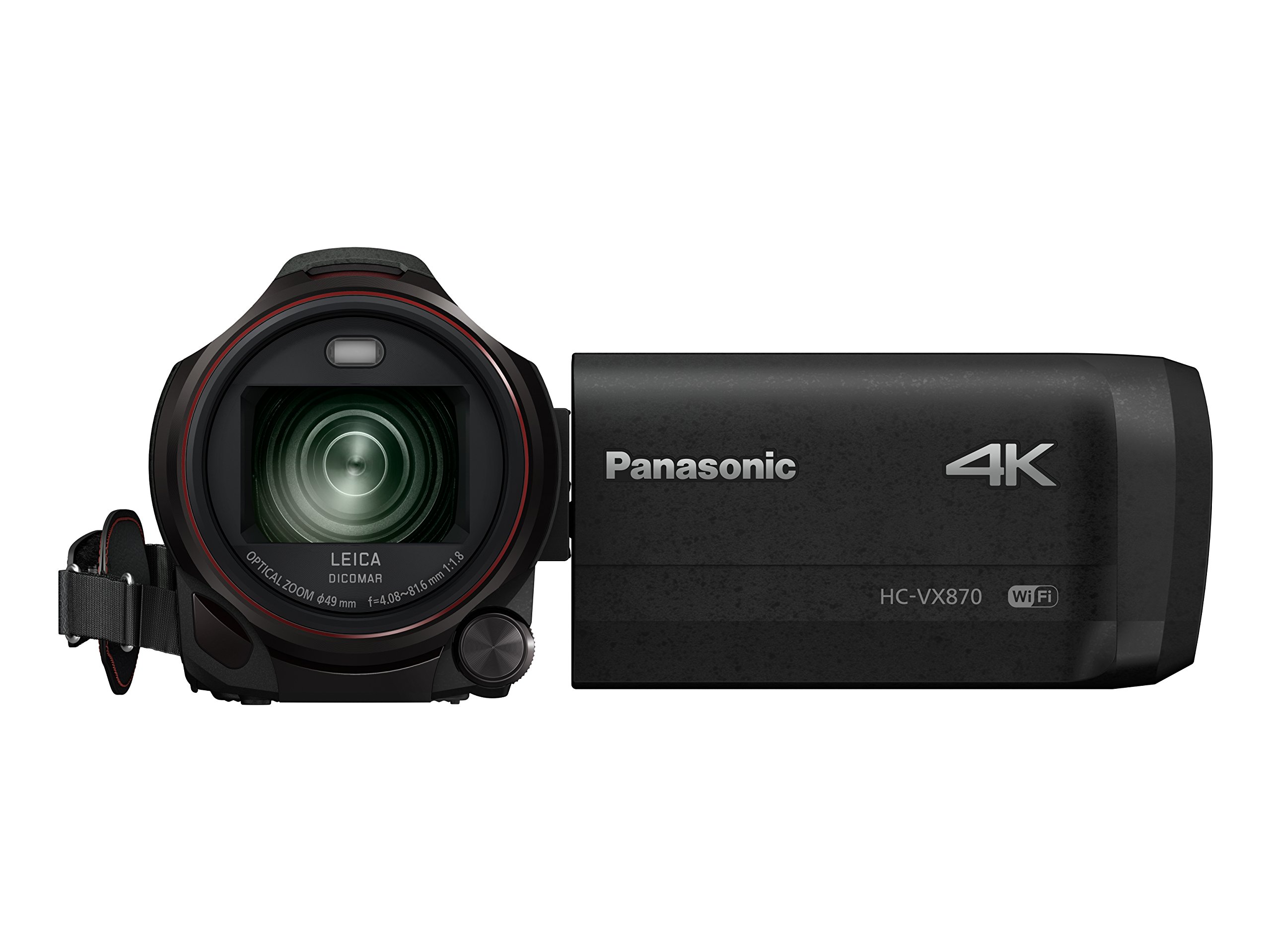 Panasonic HC-VX870K 4K Ultra HD Camcorder, Twin Video (PIP) WiFi from Smartphone Capture Feature (Black)