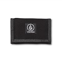 Volcom mens Box Stone Trifold Wallet, Black, One Size US