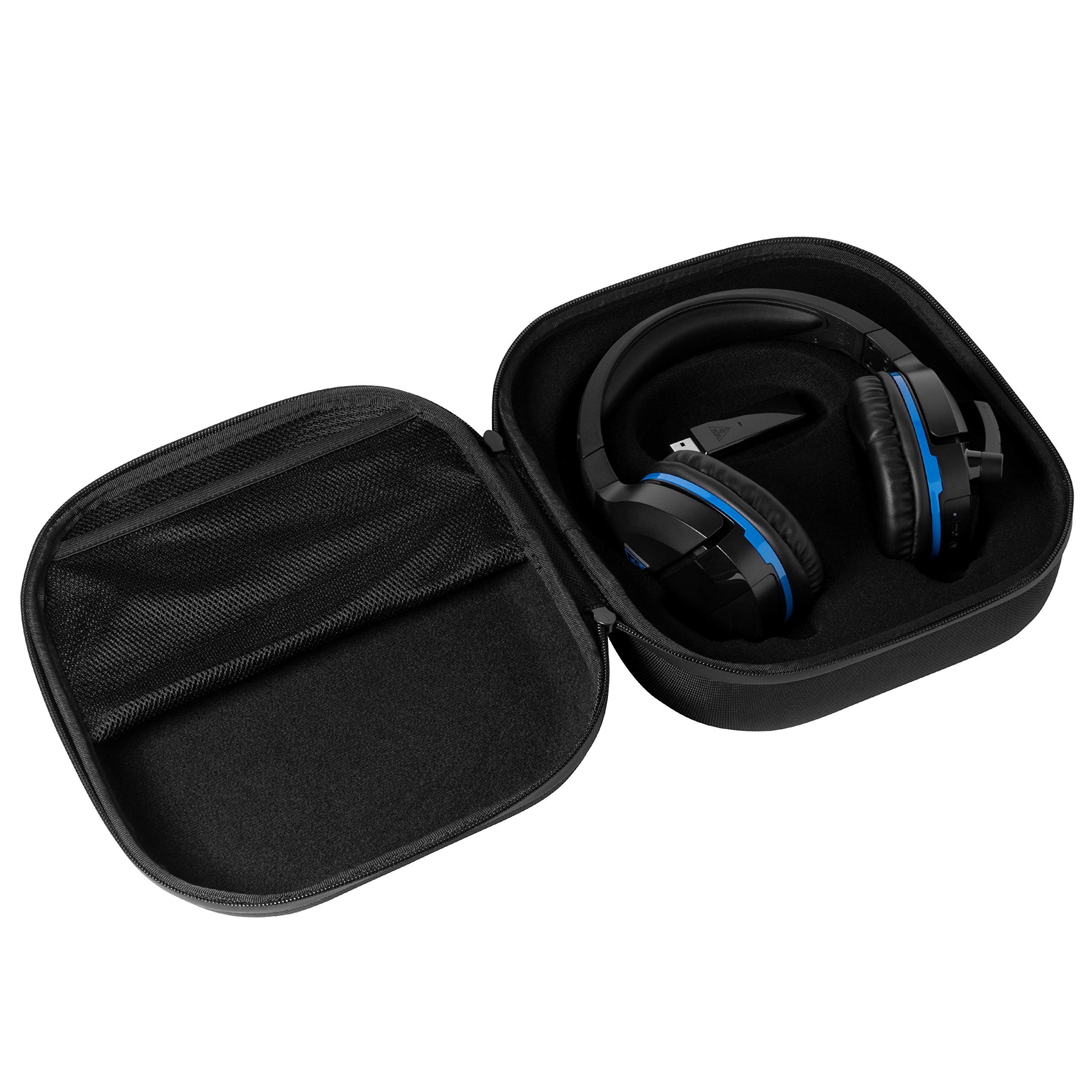 Turtle Beach Ear Force HC1 Headset Case – Durable Hard-Shell Case, Universal Interior Headset Cushioning, Storage for Home & Travel with Interior Mesh Pocket for Accessories