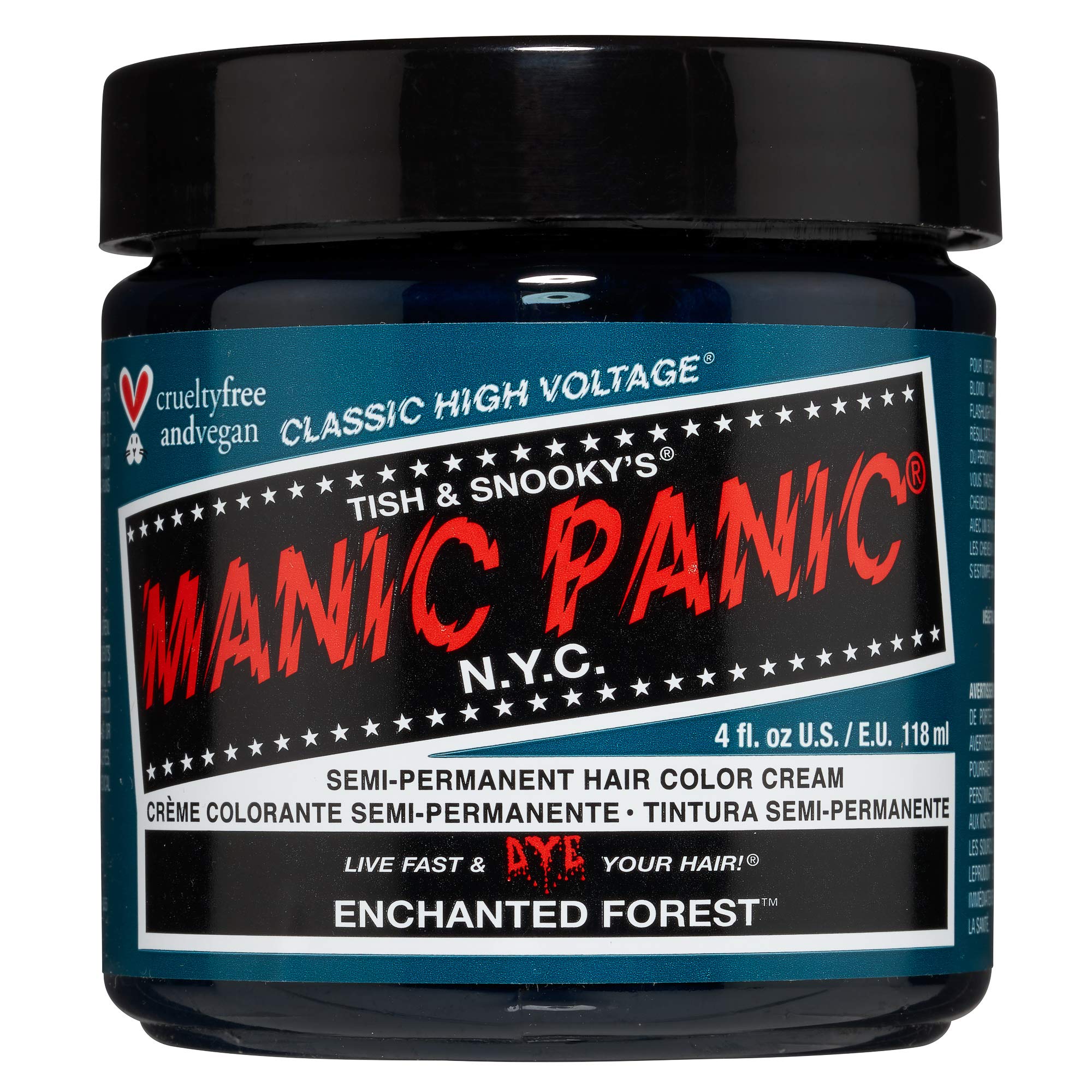 Mua MANIC PANIC Enchanted Forest Green Hair Dye – Classic High Voltage -  Semi Permanent Deep Teal Green Hair Color With Blue Undertones - Vegan, PPD  & Ammonia Free (4oz) trên Amazon