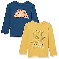 Amazon Essentials Disney | Marvel | Star Wars Boys' Long-Sleeve T-Shirts, Pack of 2