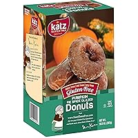 Katz Gluten Free Pumpkin Spice Glazed Donuts, Kosher, Dairy Free, Soy Free, Nut Free, No Artificial Flavors. 6 Pack (10.5 Oz Each)