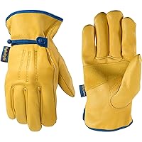 Wells Lamont mens Men s Water Resistant Leather Work Gloves with Wrist Closure HydraHyde Technology XX Large Wells, Saddletan, 2X-Large Pack of 1 US