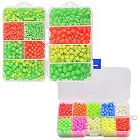 OROOTL Luminous Fishing Beads, 2000pcs Assorted Beads Soft and Hard Fishing Bait Eggs Glow in The Dark