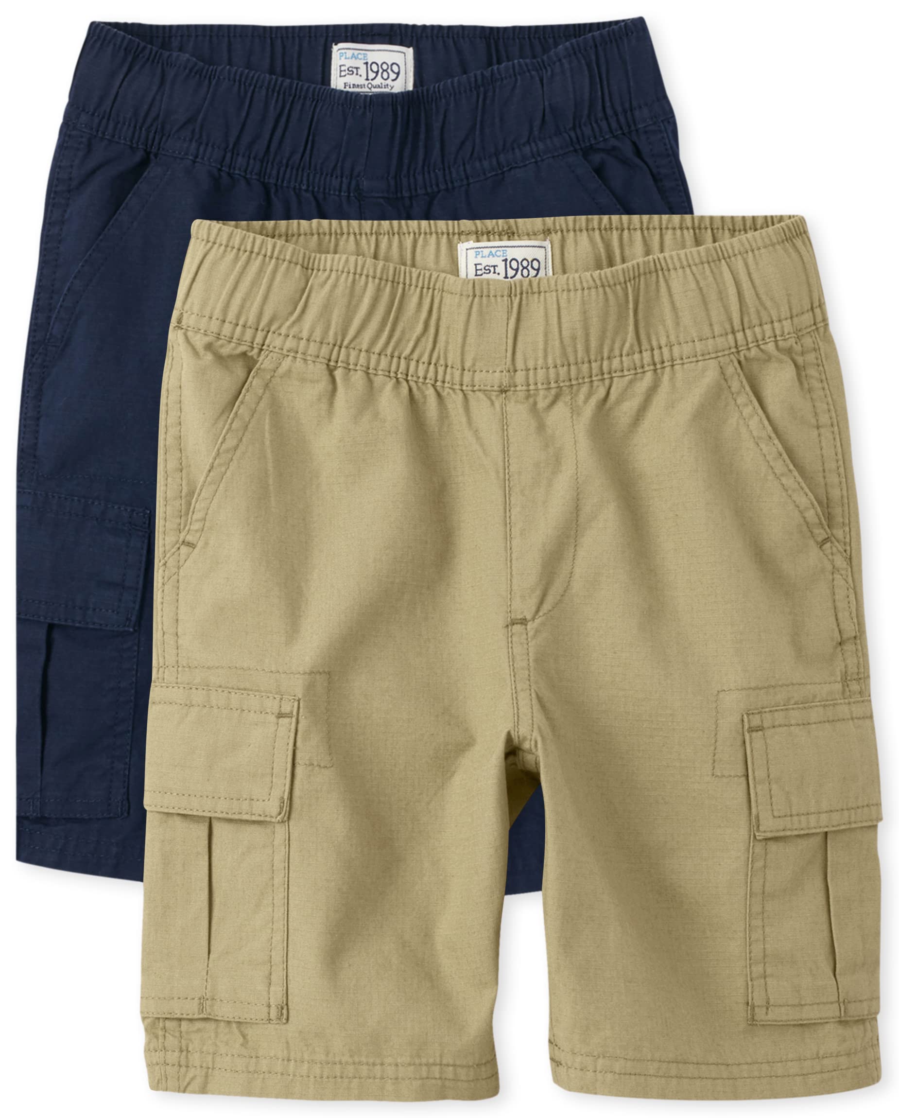 The Children's Place boys Pull on Cargo Shorts 2 Pack