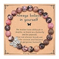 Butterfly Bracelet Gifts for Women Girls Natural Stone Butterfly Jewelry Birthday Gifts for Daughter Best Friend