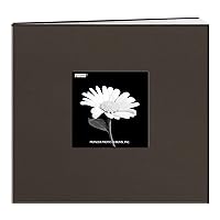Pioneer Photo Albums 8x8 Fabric Frame Cover Post Bound Scrapbook, Warm Mocha