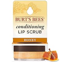 Burt's Bees Conditioning Honey Lip Scrub, Easter Basket Stuffers, Exfoliates and Conditions Dry Lips With Honey Crystals, Use with Overnight Intense Lip Treatment, Natural Origin Lip Care, 0.25 oz.
