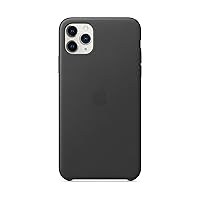 Apple iPhone 11 Pro Max Black Leather Case - Slim Fit, Wireless Charging Compatible