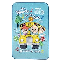 CoComelon Musical Warm, Plush, Throw Blanket That Plays The Theme Song - Extra Cozy and Comfy for Your Toddler, Blue