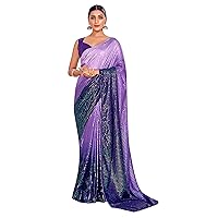 Elina fashion Sarees For Women Bollywood Art Silk Saree || Sequence Embroidered Indian Sari & Unstitched Blouse