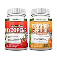 NutriONN Pumpkin Seed Oil Softgels Lycopene Capsules Combo - Targeted Support for Prostate & Urinary Health