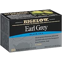 Earl Grey Black Tea Bags 20-Count Box (Pack of 6), Caffeinated 120 Tea Bags Total