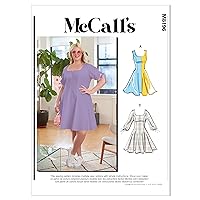 McCall's Misses' Fit and Flare Dress Sewing Pattern Kit, Code M8196, Sizes 26W-28W-30W-32W, Multicolor