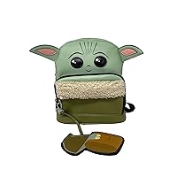 Star Wars The Child with Yoda Ears Mini Deluxe Backpack - Leather Bag with Front Pocket and Keychain, Perfect Backpack for Teens and Kids - 10 Inch