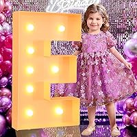 LED Marquee Light Up Letters Sign-3FT Large Letters light E, Giant Mosaic Baby Letters for Baby Shower Birthday Engagement Wedding Bar Home Party Decoration, Christmas Night Light