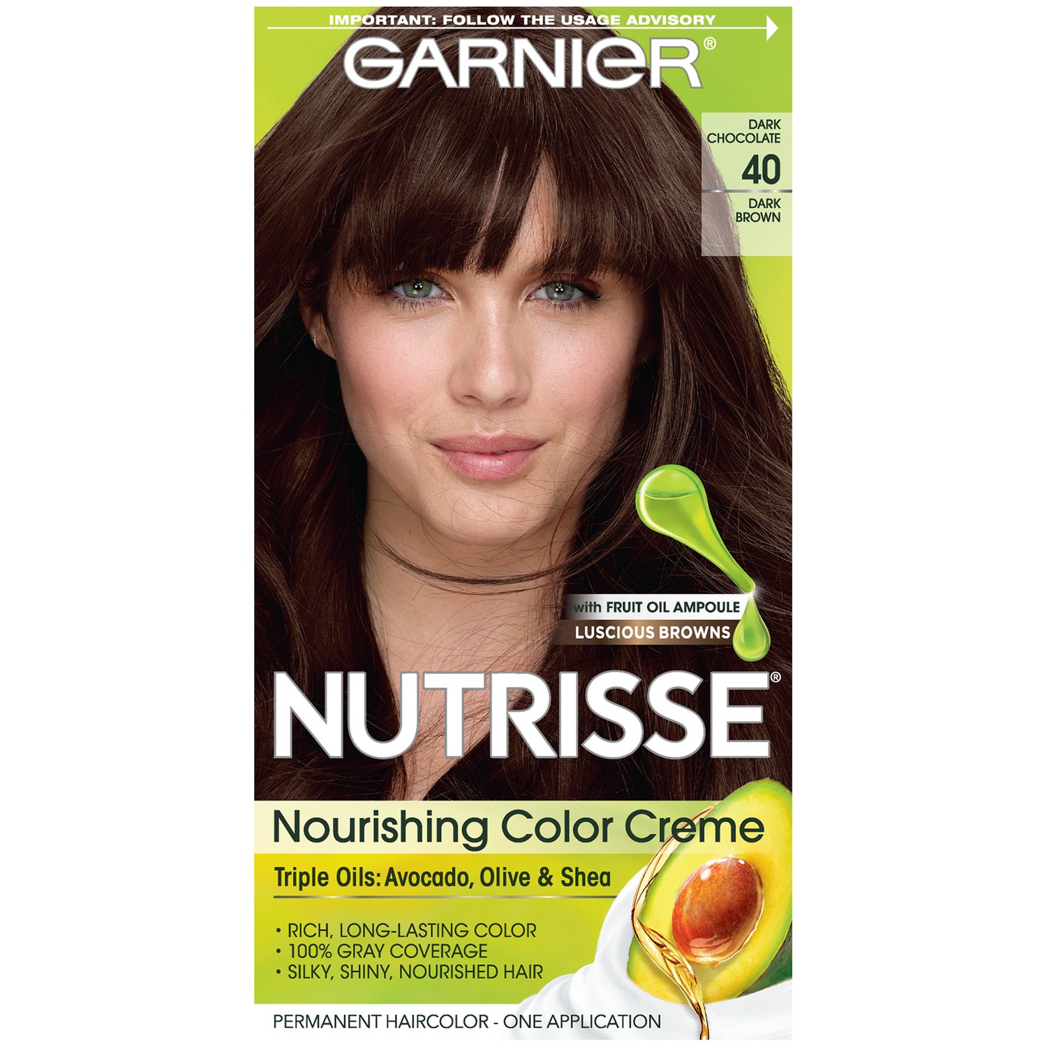 Mua Garnier Hair Color Nutrisse Nourishing Creme, 40 Dark Brown (Dark  Chocolate) Permanent Hair Dye, 1 Count (Packaging May Vary) trên Amazon Mỹ  chính hãng 2023 | Giaonhan247