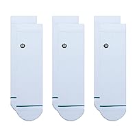 Stance Icon Quarter Socks [3 Pack] (Large, White)