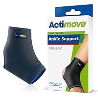 Actimove Sports Edition Ankle Support with COOLMAX AIR Technology – Sleeve for Pain Management – For Sprained, Swollen or Weak Ankles – Left/Right Wear – Black, Small