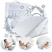 Nestl Bed Wedge Pillow - Adjustable Wedge Pillow for Sleeping to Reduce Acid Reflux, Wedge Pillows for After Surgery 12-in-1 Triangle Pillow Wedge, Cooling Gel Memory Foam Wedge Snoring Pillow
