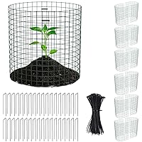 Plant Protectors from Animals(12pcs), Chicken Wire Garden Cage Thickened Anti Rust Metal Cage 22.4“ L x 14'' H