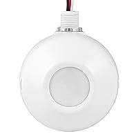 ENERLITES High Bay Ceiling Motion Sensor, Passive Infrared PIR Ceiling Sensor, 360° Field of View, 2800 Sq Ft Coverage, 120-277VAC, Neutral Wire Required, Commercial/Industrial Grade, MPC-50H, White