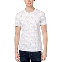Ben Sherman Mens Slim Triangles Basic T-Shirt, White, Large