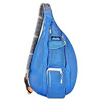 KAVU Beach Rope Bag Mesh Crossbody Sling Backpack - Atlantic Blue