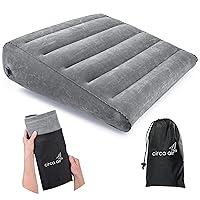 Circa Air Inflatable Wedge Pillow - Travel Wedge Pillow for Sleeping Acid Reflux, After Surgery, Bed Wedge Pillow for Head Shoulder, Back, Knee, Leg Elevation Support, GERD, Snoring, Heartburn