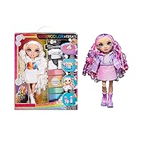 Rainbow High Watercolor & Create Fashion DIY Doll with Washable Watercolors + Tie-Dye Kit, Purple Eyes, Curled Hair, Bonus Top & Shoes. Color, Create, Play, Rinse and Repeat. Creative 4-12+