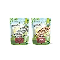 Food to Live Organic Legumes Bundle - Organic French Green Lentils, 1 Pound and Organic Garbanzo Beans/Dried Chickpeas, 1 Pound - Non-GMO, Kosher, Raw, Sproutable, Vegan