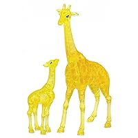 59177 3D Crystal Puzzle Giraffe Pair 38 Pieces, Yellow