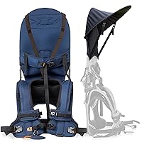 MiniMeis G4 - Lightweight Child Shoulder Carrier and Sunshade Bundle - Made for Kids 6 Months to 4 Years Old - Navy