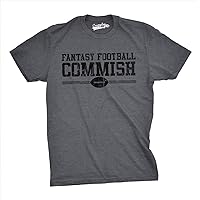 Mens Fantasy Football Commish T Shirt Funny Gift for Dad Game Day Graphic Cool