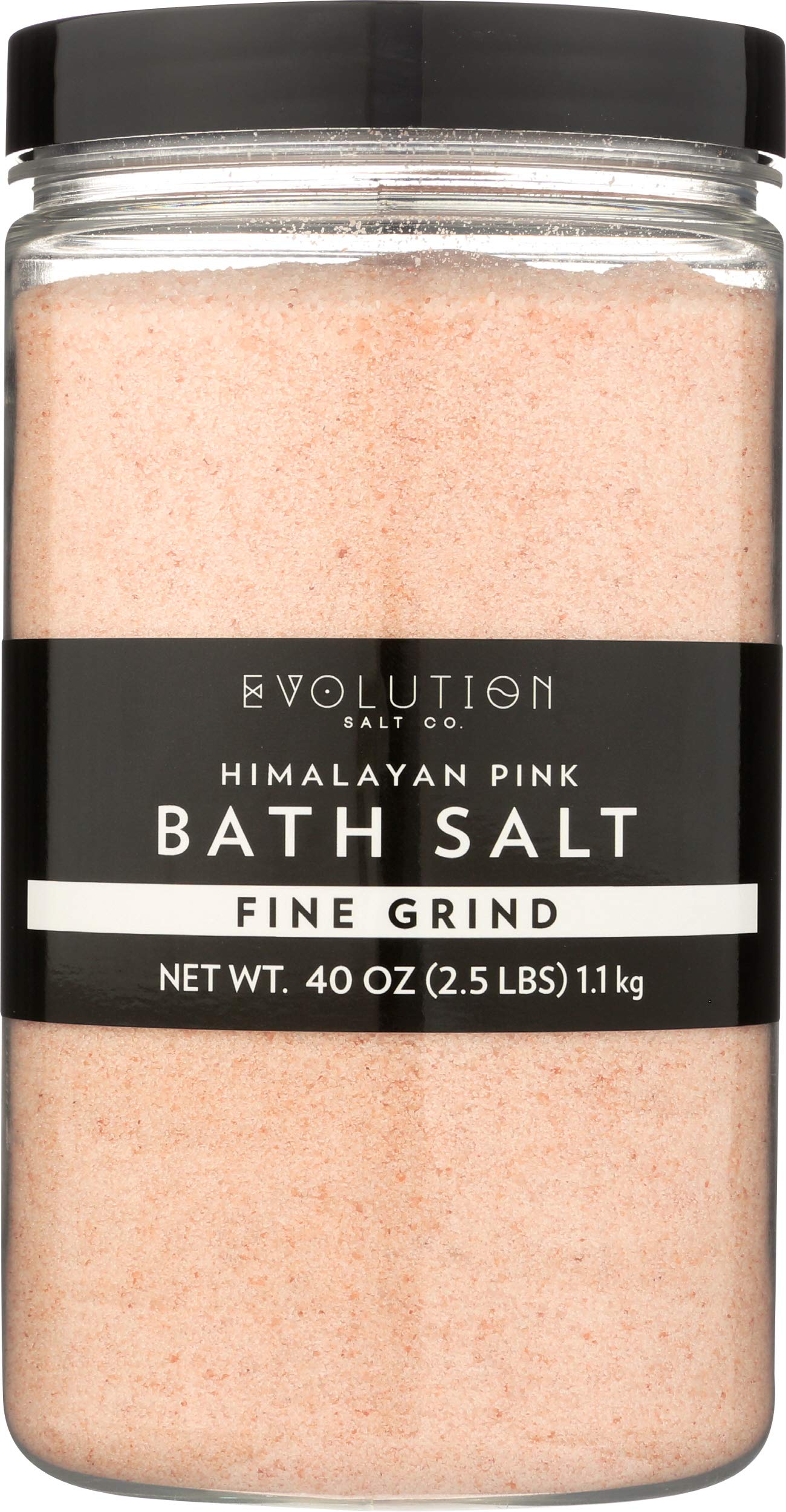 Evolution Salt - Himalayan Pink Bath Salt Fine Grind, 40 oz
