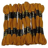 Anchor Hand Cross Stitch Stranded Cotton Embroidery Thread Floss Pack of 25 Skeins-Mustard Yellow