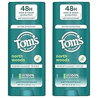 Tom’s of Maine North Woods Antiperspirant for Men and Women, With Recycled Aluminum, 3.25 oz, 2-Pack